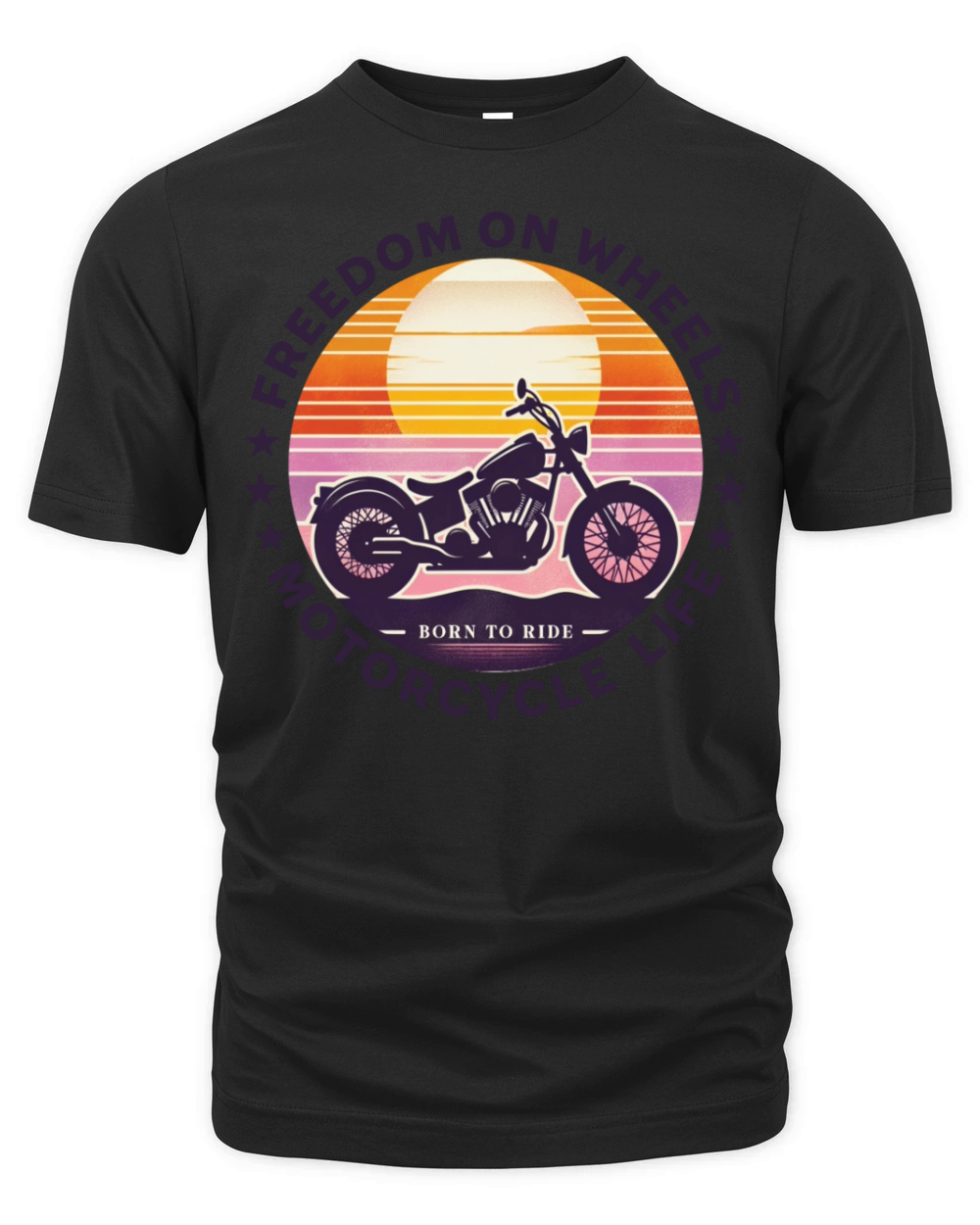 Retro Sunset Biker Spirit Tee Organic Unisex T-shirt