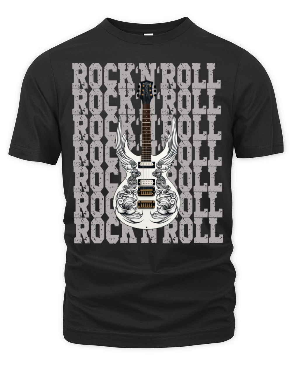 Rock and Roll Guitar Wings Organic Unisex T-shirt