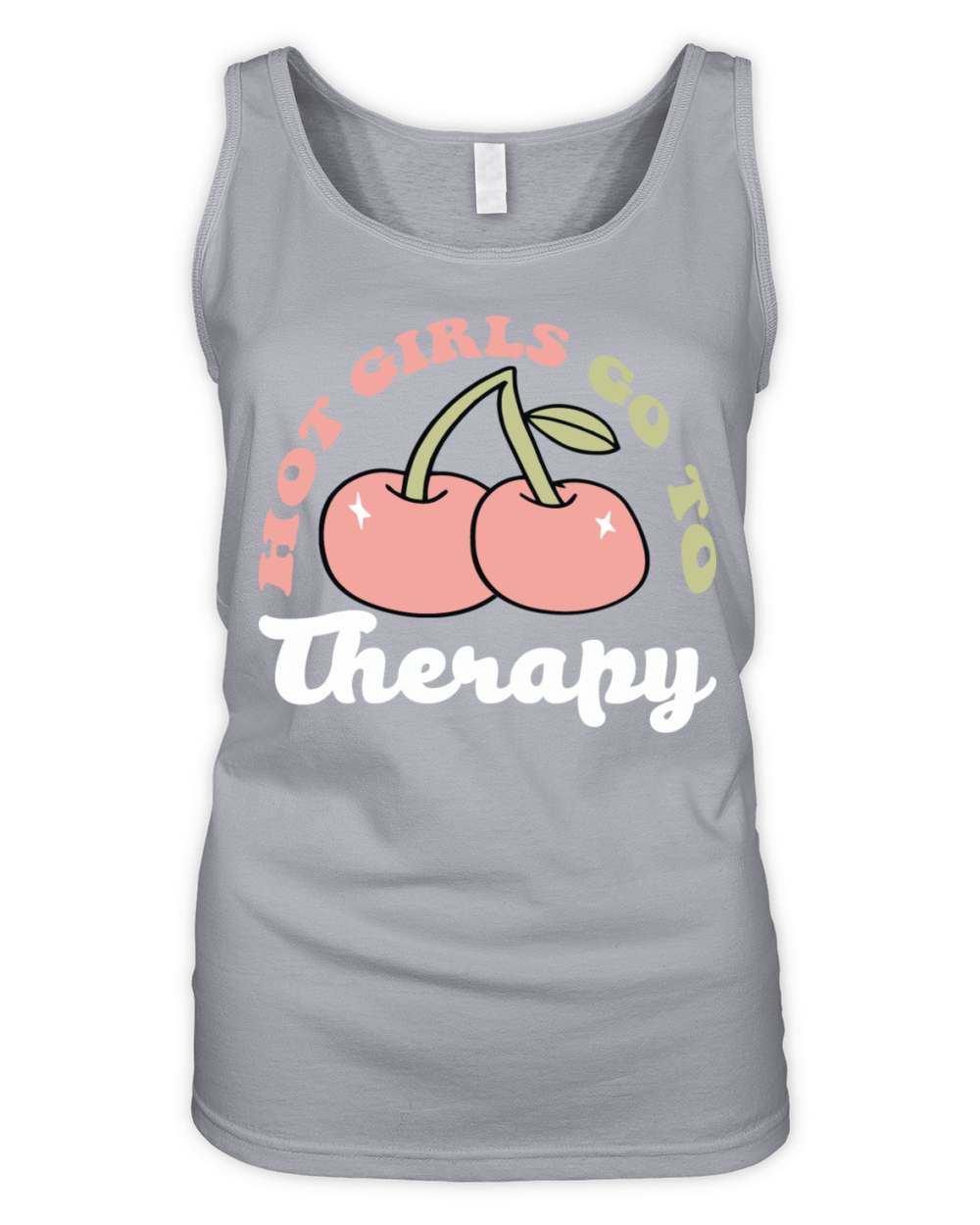 HOT GIRLS GO TO THERAPY Organic Women's Tank Top
