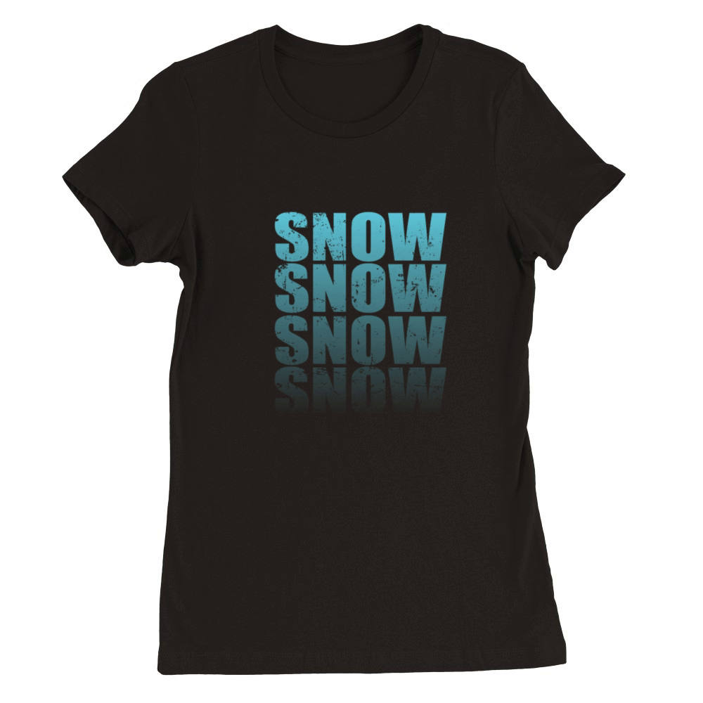 Snow ice Winter Season Tobogganing Premium Womens Crewneck T-shirt