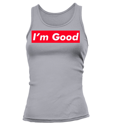 Im Good Red Box Minimalist Typography Tank top Woman