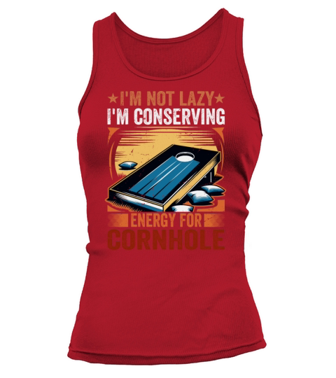 Retro Cornhole - Bean Bag Toss Saying - Not Lazy Tank top Woman