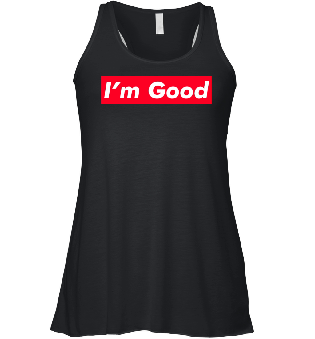 Im Good Red Box Minimalist Typography Women's Flowy Tank Top