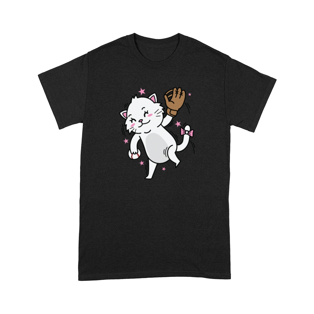 Cat playing Baseball Sport Hobby Pet Comfort T-shirt