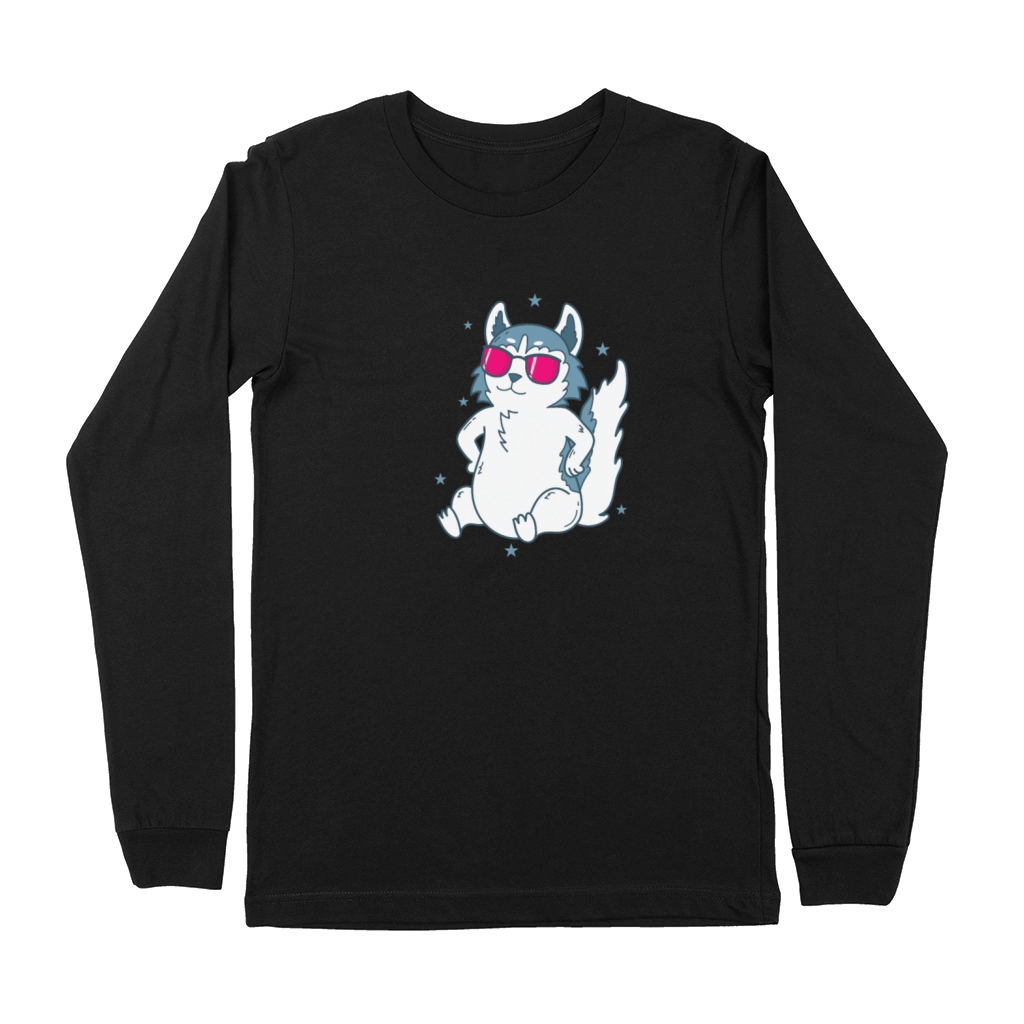 cool Husky sled Dog Snow Nose Premium Long Sleeve