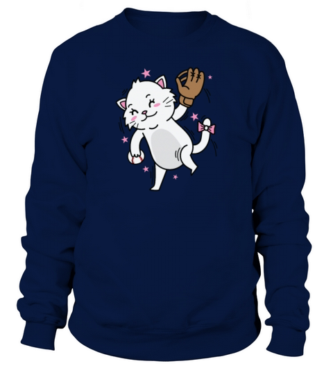 Cat playing Baseball Sport Hobby Pet Sweatshirt Unisex