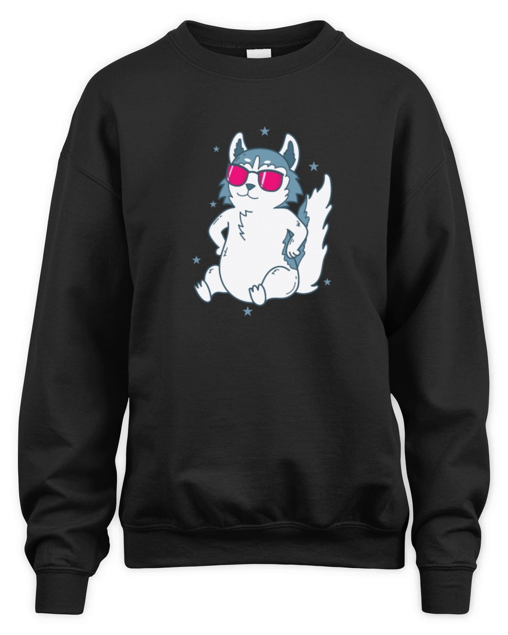 cool Husky sled Dog Snow Nose Unisex Premium Crewneck Sweatshirt