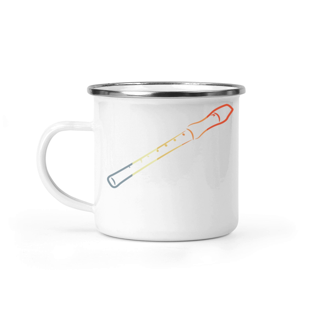 Vintage Flute Sketch Camping Mug
