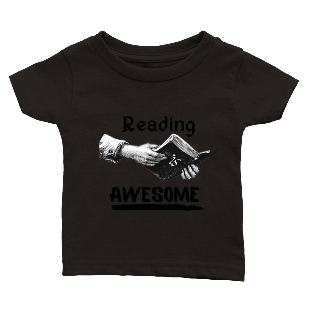 Reading is Awesome Classic Baby Crewneck T-shirt