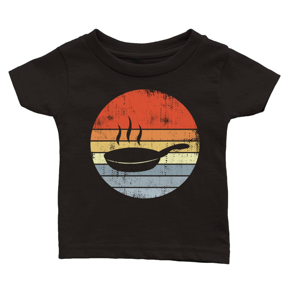 Vintage Cooking Fry Pan Classic Baby Crewneck T-shirt