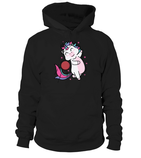 Unicorn playing with a Ball Mythical Creature Spor Hoodie Unisex