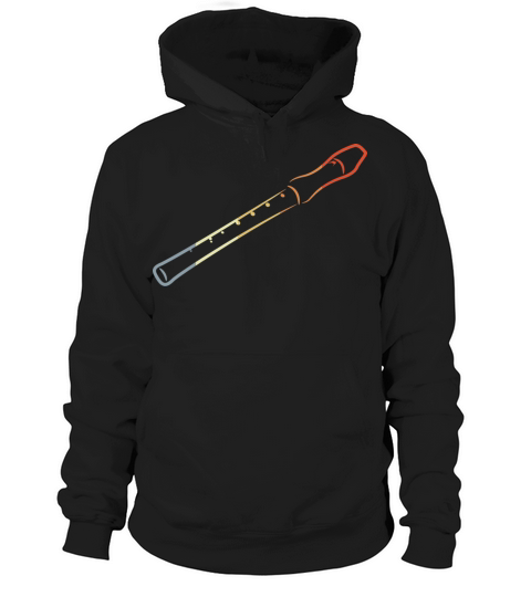 Vintage Flute Sketch Hoodie Unisex