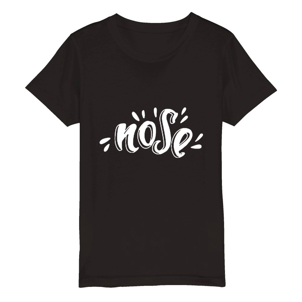 Nose typography funny Organic Kids Crewneck T-shirt