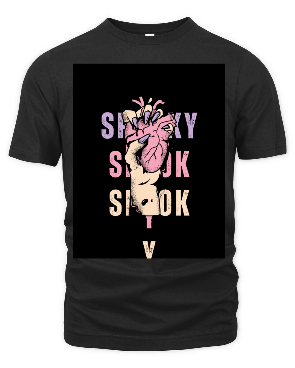 Pink and Purple Creative Halloween Organic Unisex T-shirt