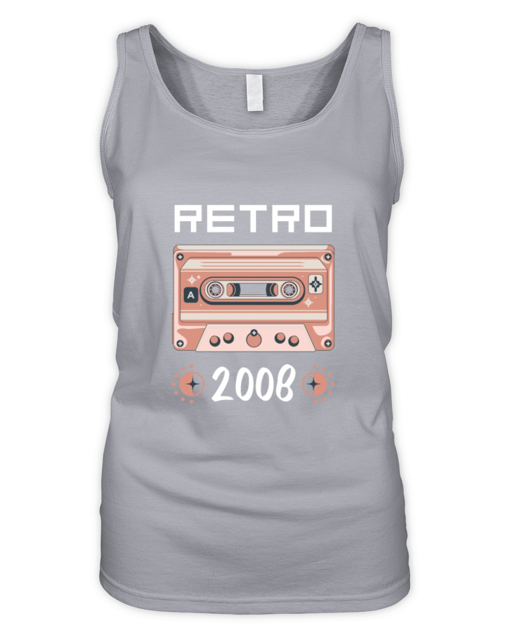 Retro Tape Music Nostalgia Vintage 2008 Organic Women's Tank Top