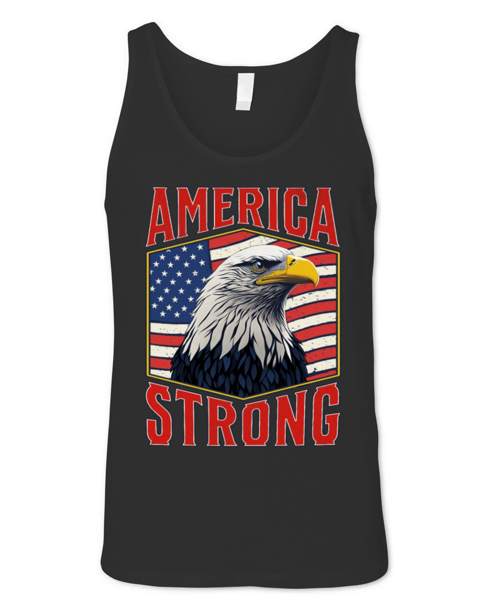 America Strong Retro Patriotic American July 4th Unisex Jersey Tank