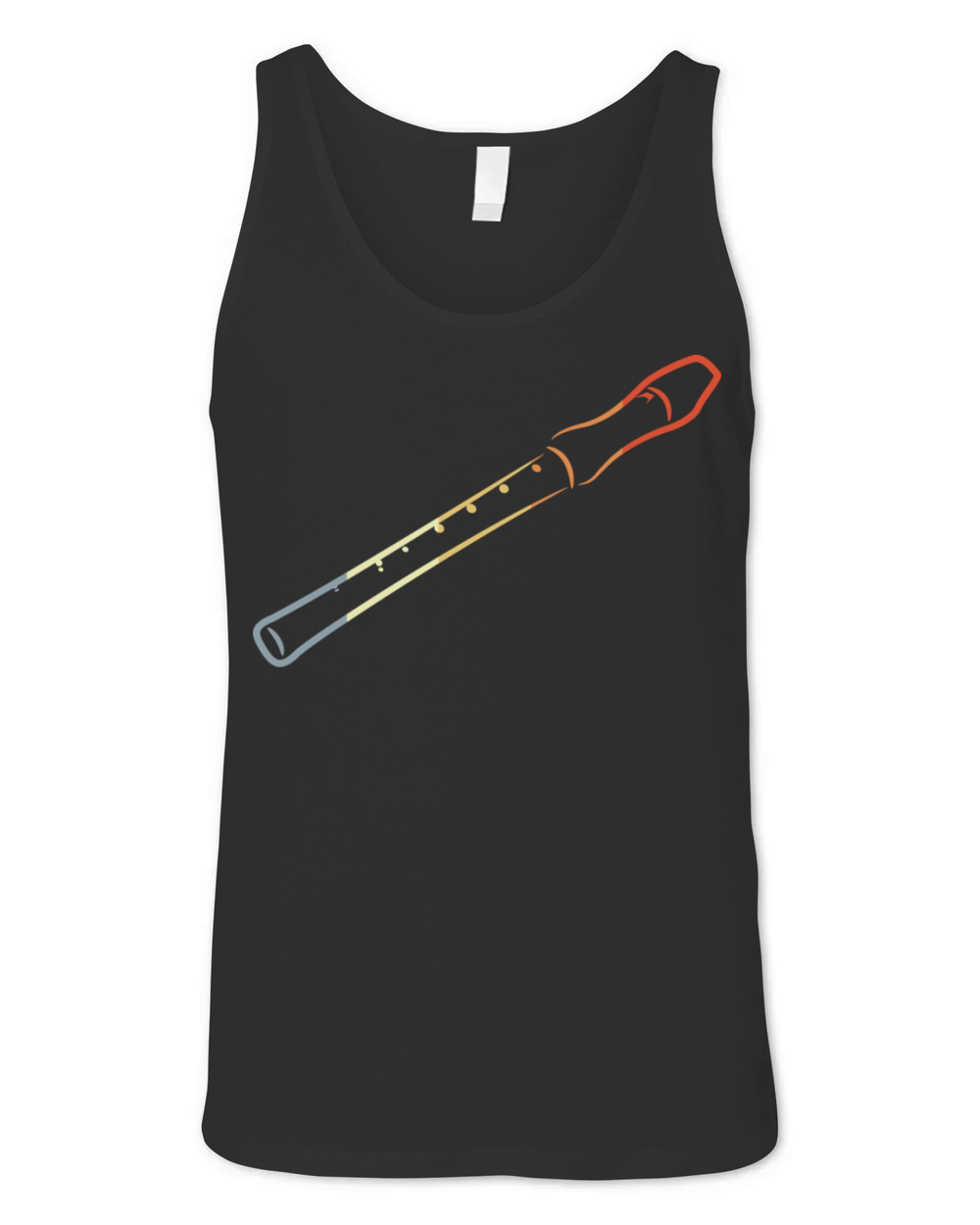 Vintage Flute Sketch Unisex Jersey Tank