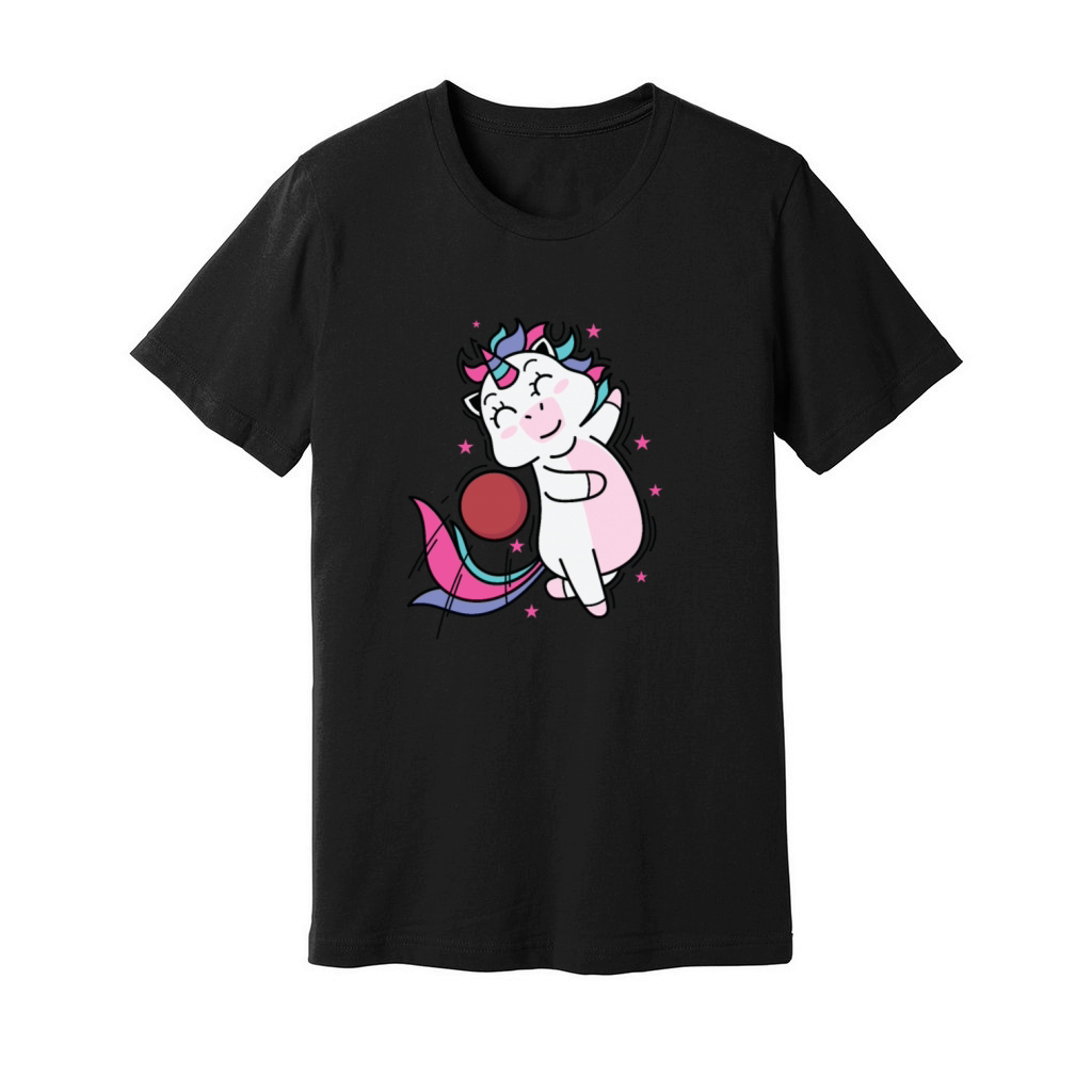 Unicorn playing with a Ball Mythical Creature Spor Unisex Jersey Tee