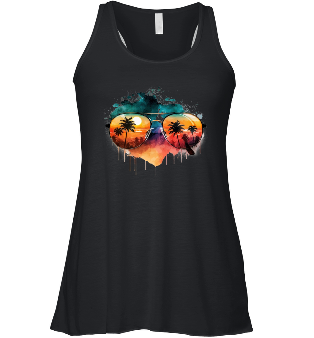 Reflection in sunglasses Women's Flowy Tank Top