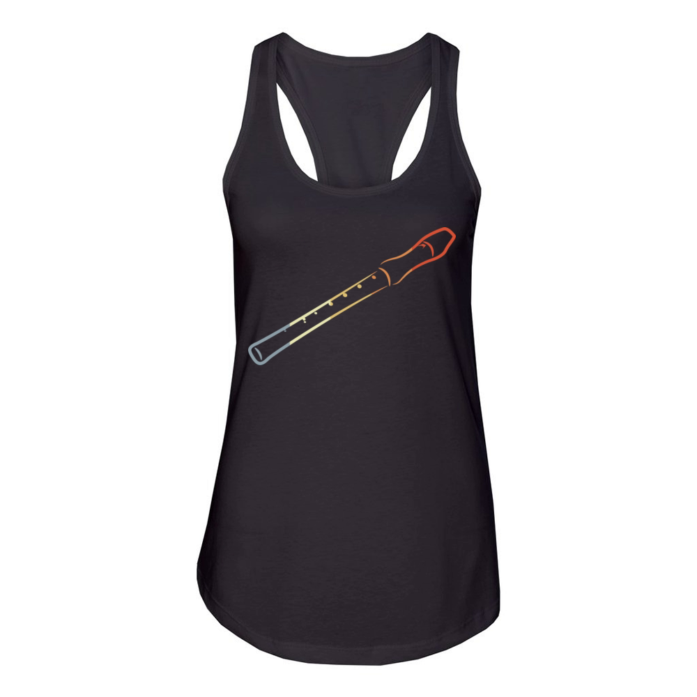 Vintage Flute Sketch Women's Racerback Tank