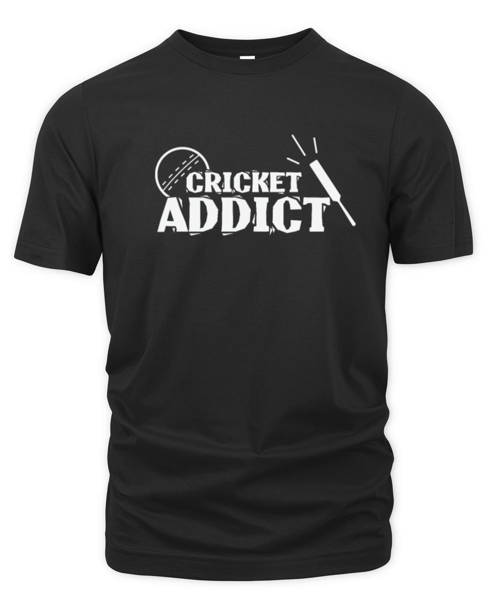 Cricket Addict Ball Sports Hobby Team Organic Unisex T-shirt