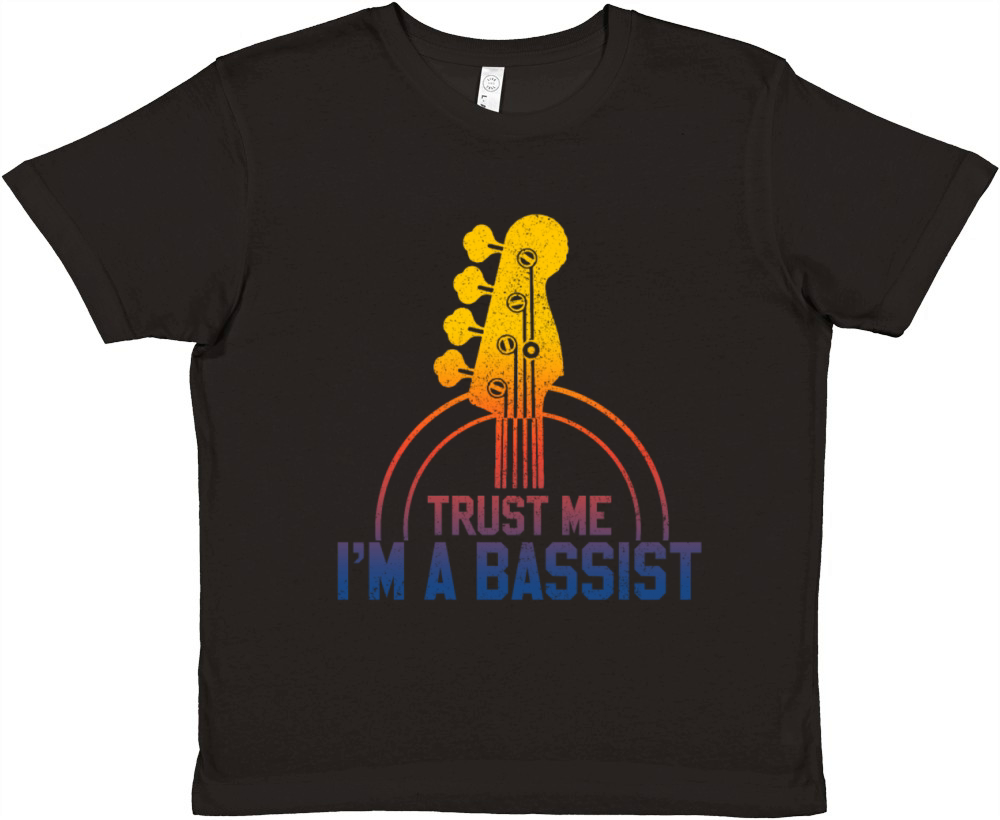 Bass Guitar Player Bassist Funny Gift Premium Kids Crewneck T-shirt