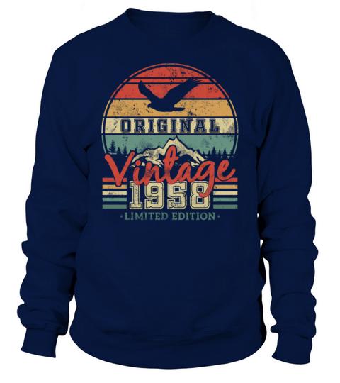 Vintage 1958 Birthday Gift Sweatshirt Unisex