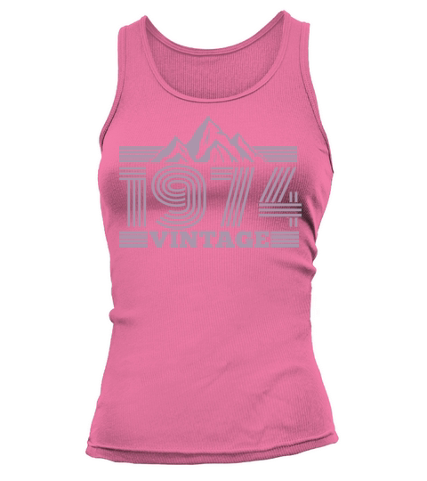 vintage 1974 birthday mountains hiking climbing Tank top Woman