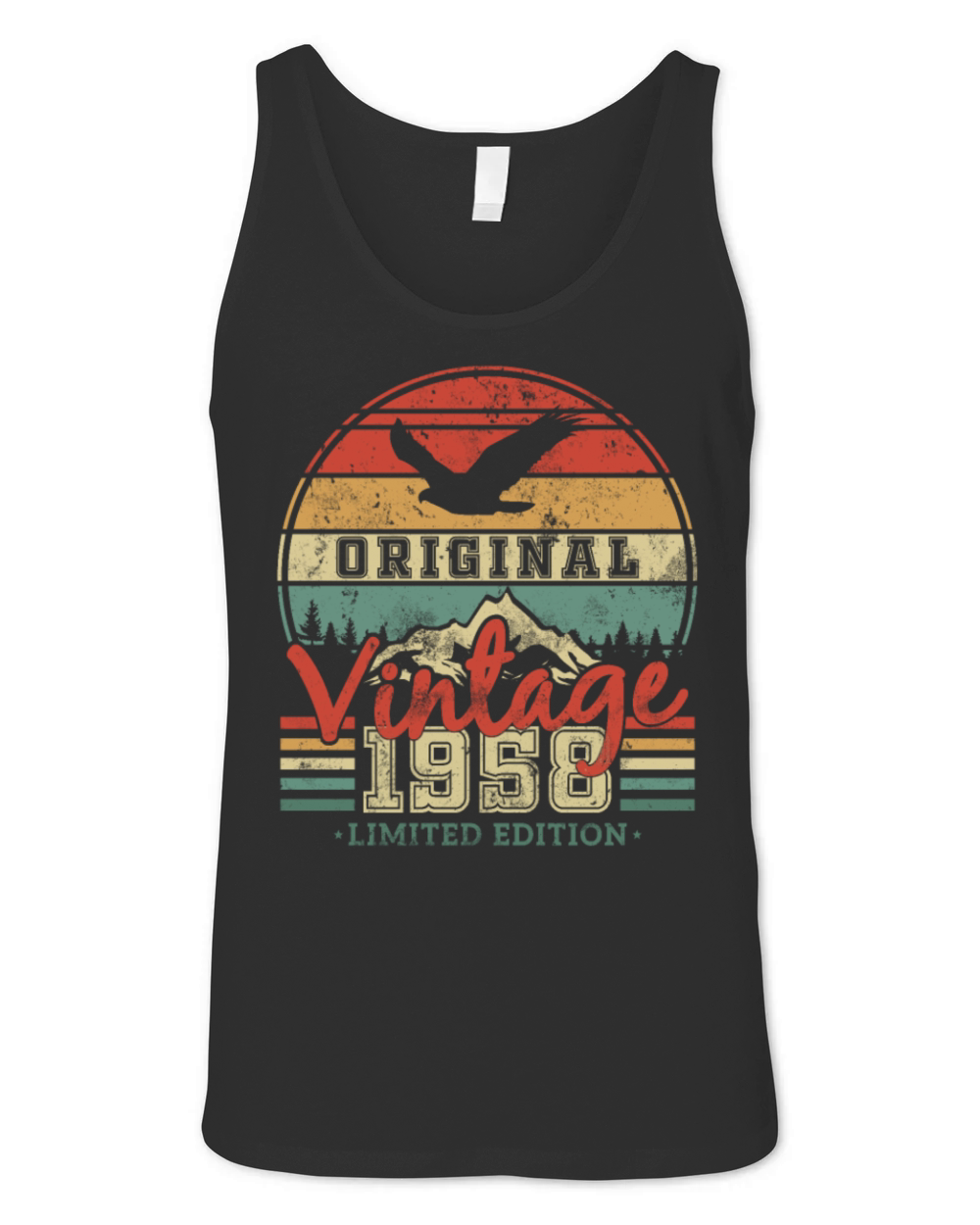Vintage 1958 Birthday Gift Unisex Jersey Tank