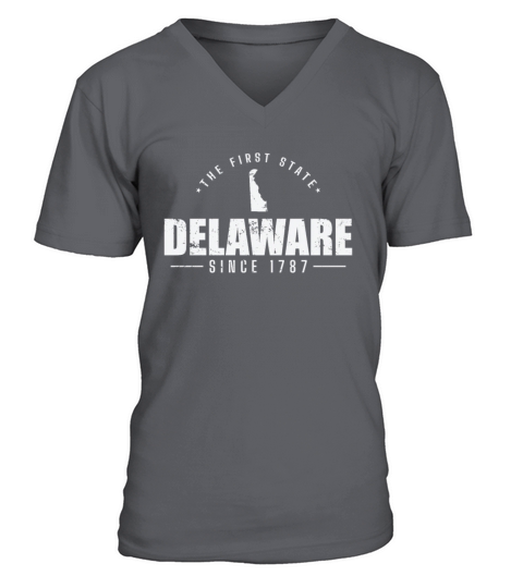 Delaware The First State since 1787 USA America V-Neck T-shirt