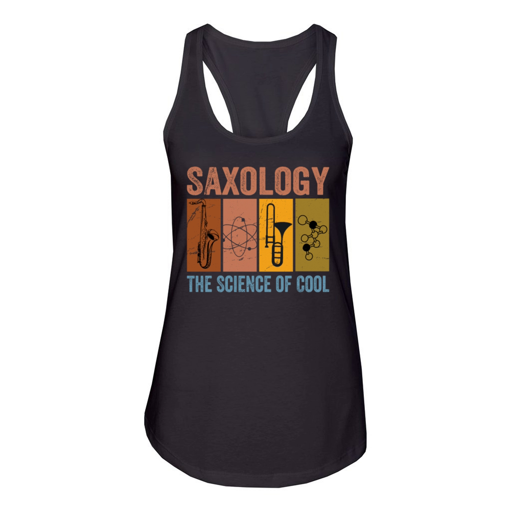SAXOPHON - SAXOLOGY - The Science Of Cool Women's Racerback Tank