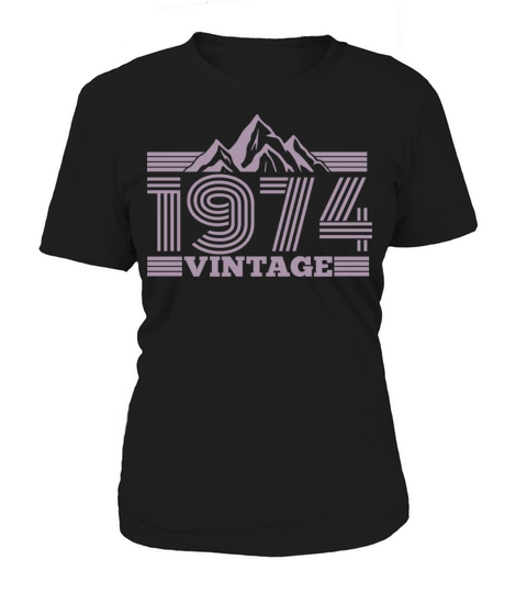 vintage 1974 birthday mountains hiking climbing Women's T-Shirt