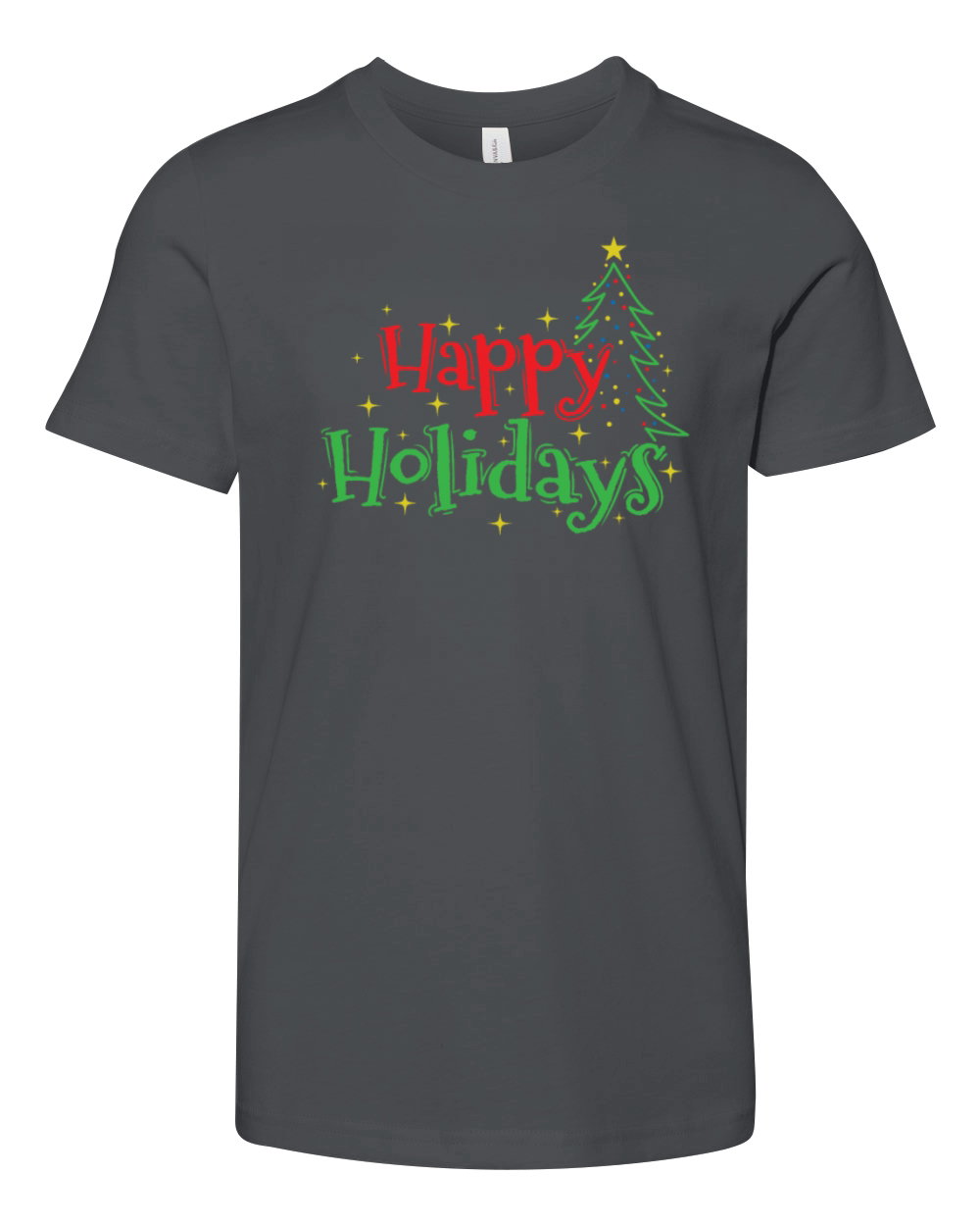 Happy Holidays Christmas Family Time Youth Unisex Jersey Tee