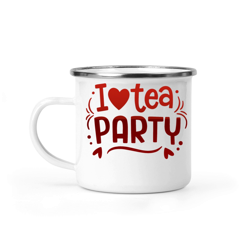 i love tea party Camping Mug