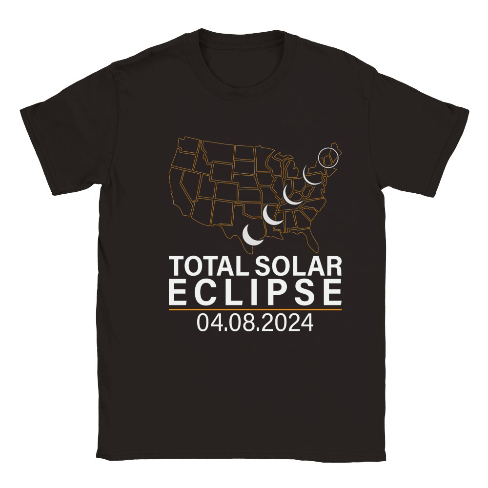 America Totality Spring 4.08.24 Total Solar Eclipse 2024 Classic Kids Crewneck T-shirt