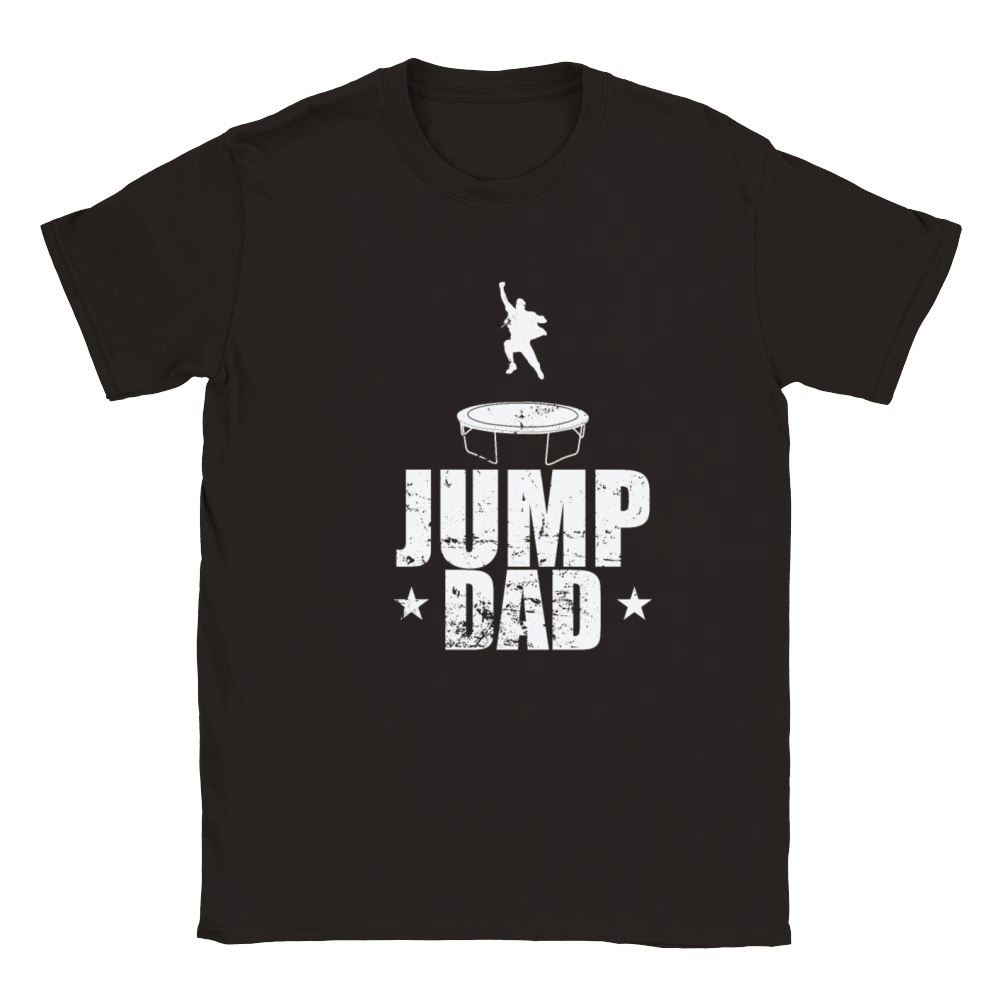 Jump Dad Trampoline Bouncing Sports Leisure Classic Kids Crewneck T-shirt