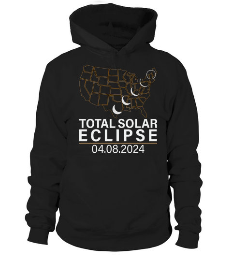 America Totality Spring 4.08.24 Total Solar Eclipse 2024 Hoodie Unisex