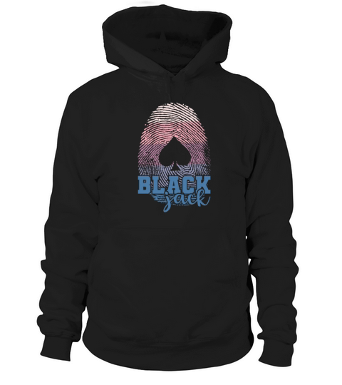 Blackjack Fingerprint with Spades Casino Hoodie Unisex