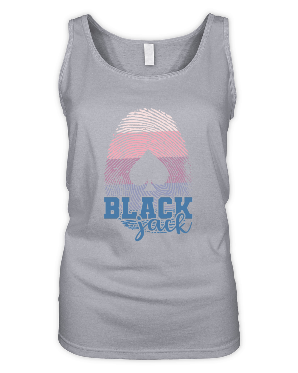 Blackjack Fingerprint with Spades Casino Organic Women's Tank Top