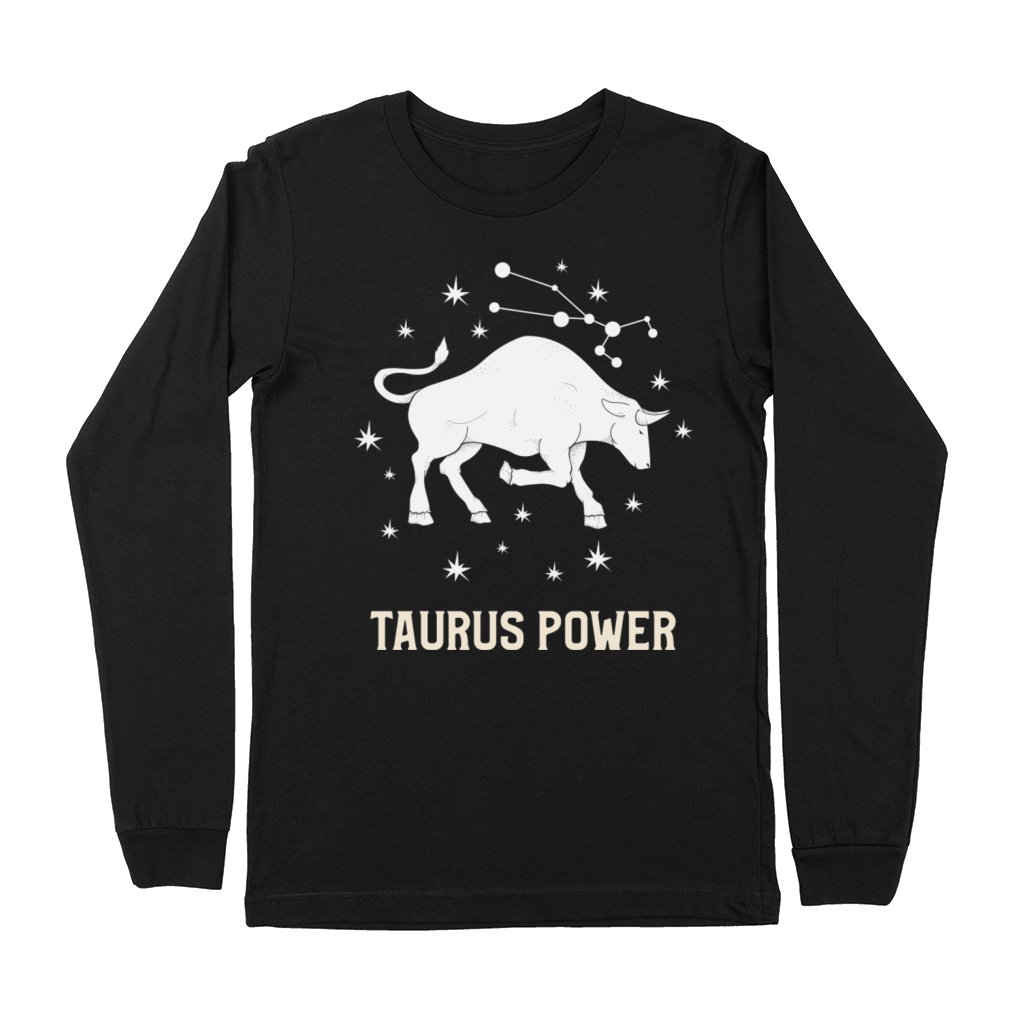 Taurus Power Zodiac Sign Premium Long Sleeve