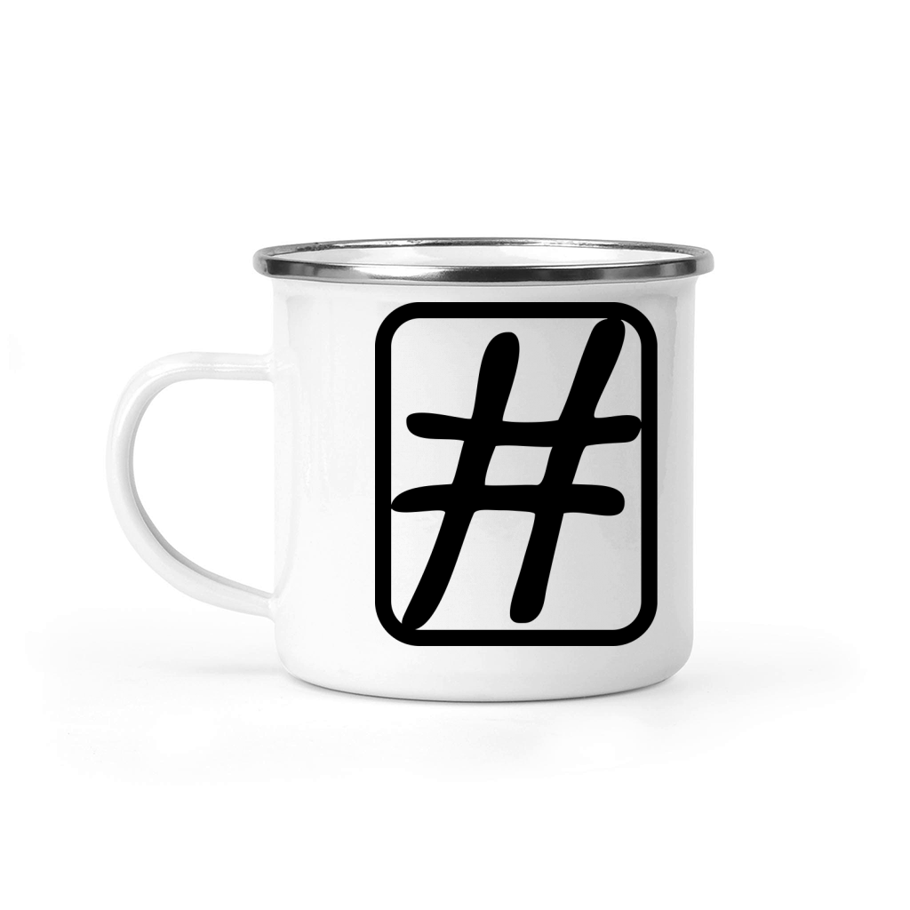 Icon Hashtag Symbol Camping Mug