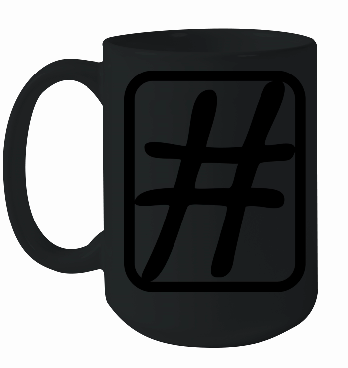 Icon Hashtag Symbol Ceramic Mug