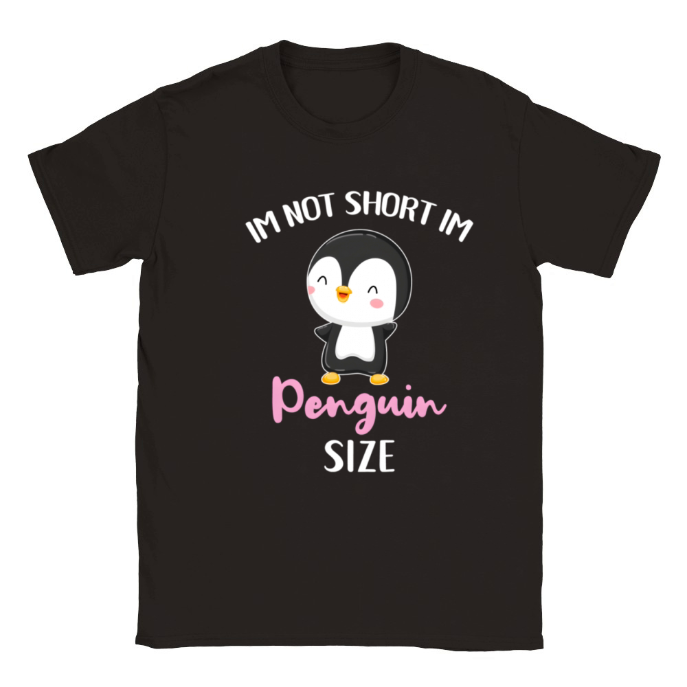 Im Not Short Im Penguin Size Classic Kids Crewneck T-shirt
