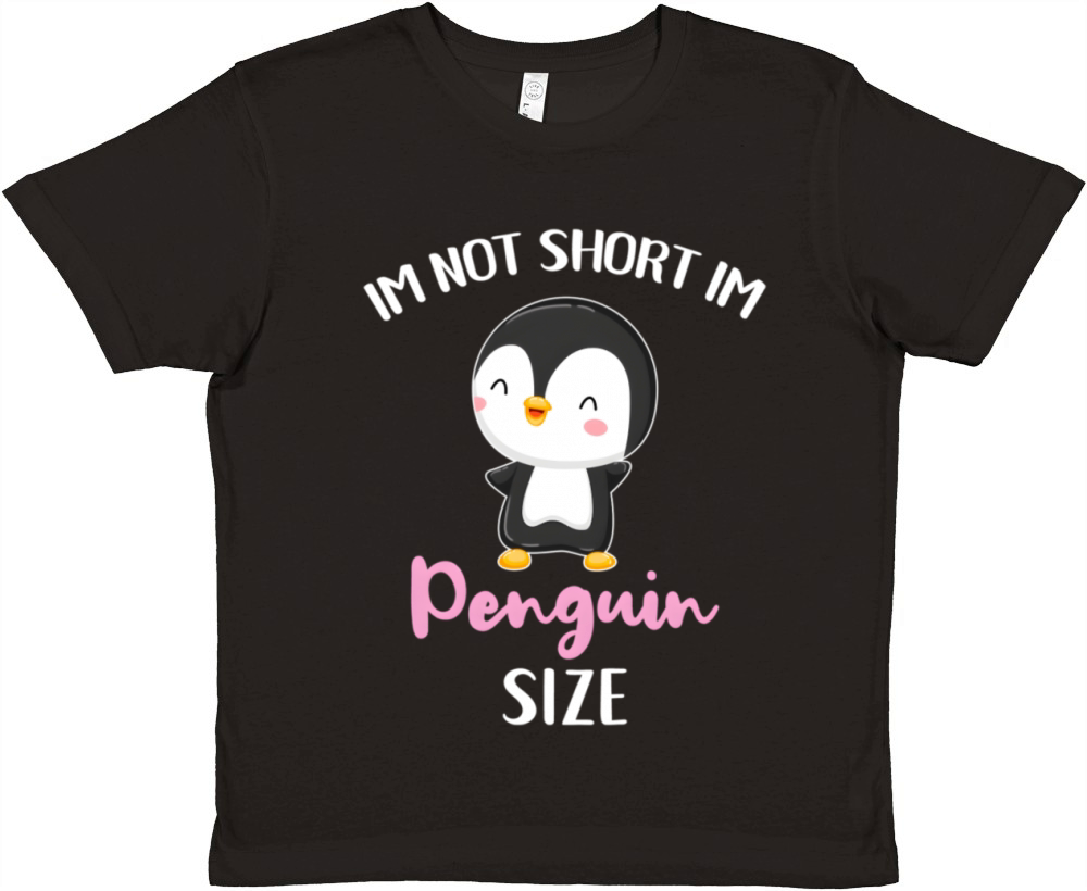 Im Not Short Im Penguin Size Premium Kids Crewneck T-shirt