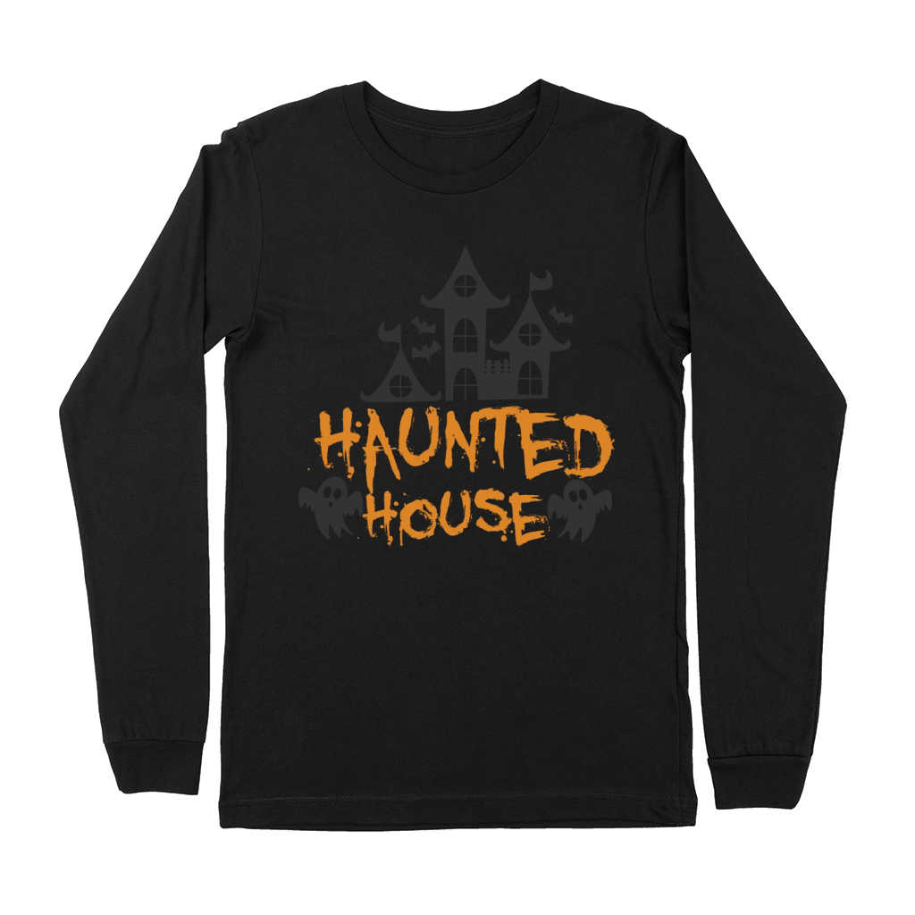Welcome To Our Haunted House Halloween Shirt Premium Long Sleeve