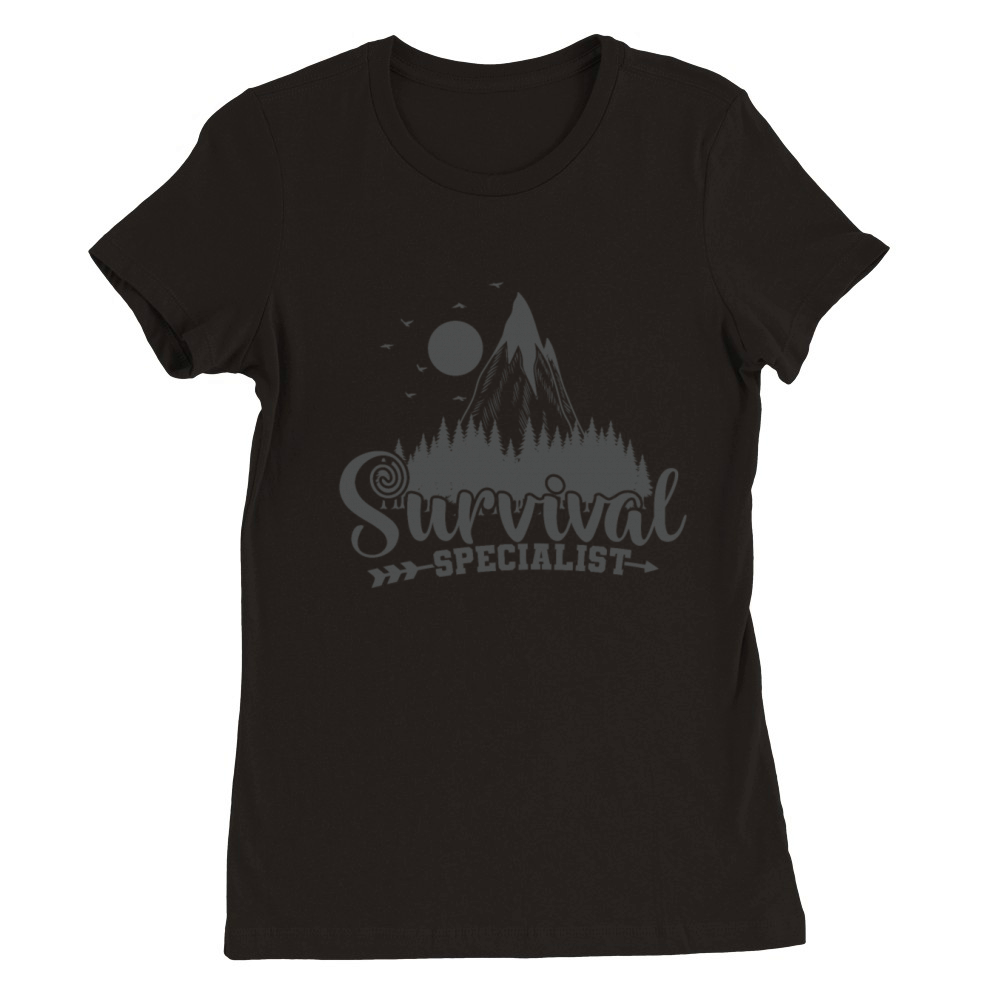 Survival Specialist Wilderness Campfire Premium Womens Crewneck T-shirt