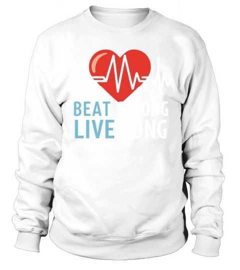 Healthy Heart Beat February Cardiac Awareness Sweatshirt Unisex