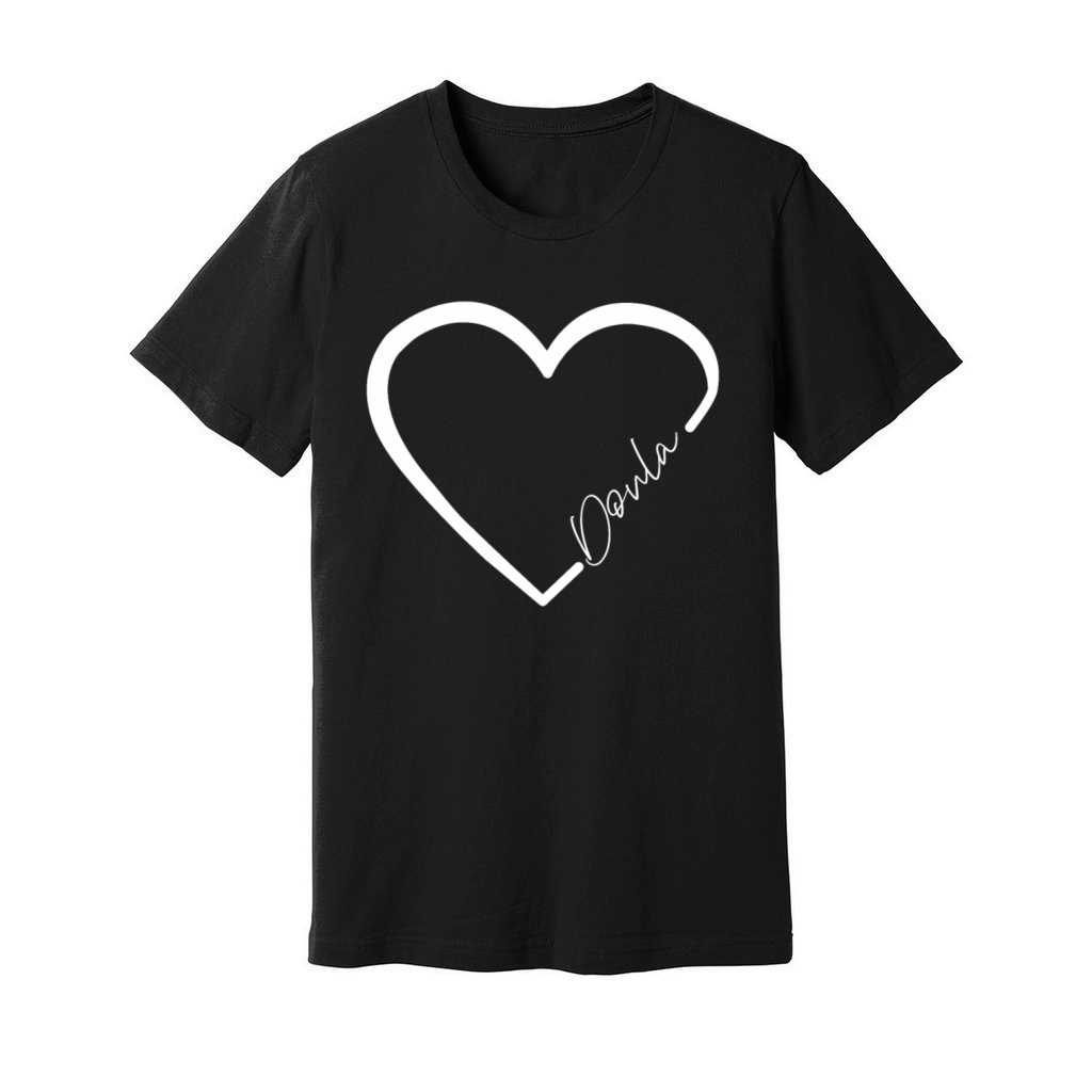 Doula Birth Worker Heart Doula Unisex Jersey Tee