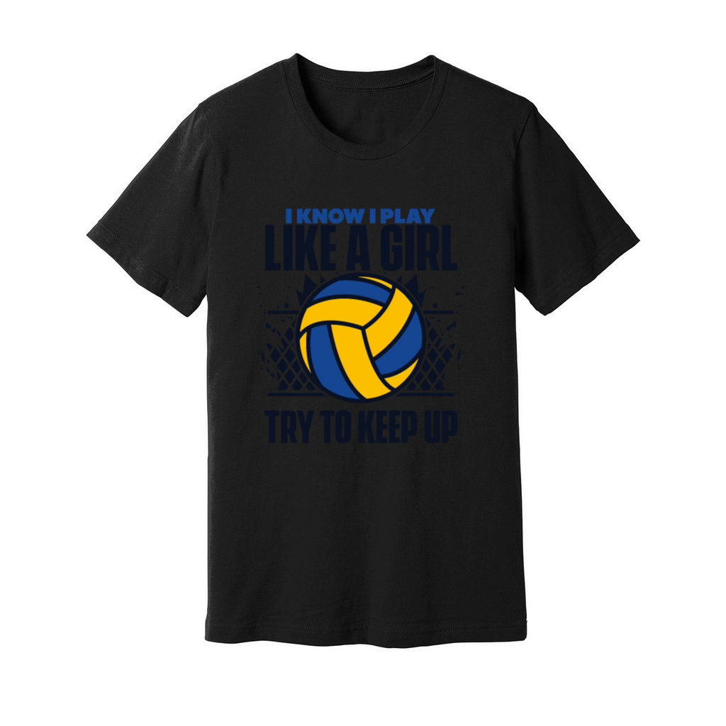 I Know I Play Like A Girl Coach Team Player Unisex Jersey Tee