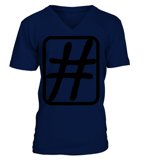 Icon Hashtag Symbol V-Neck T-shirt